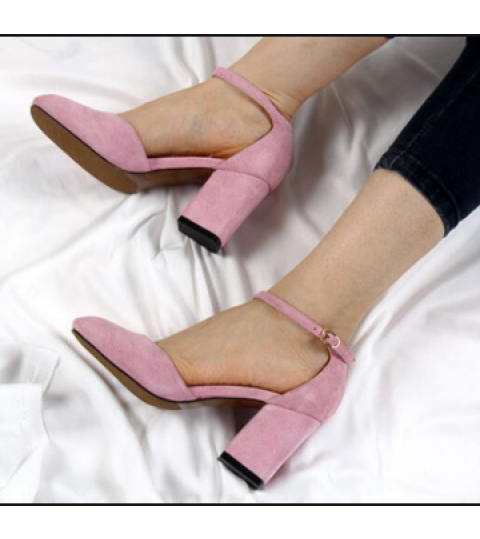 pink women's high heels
